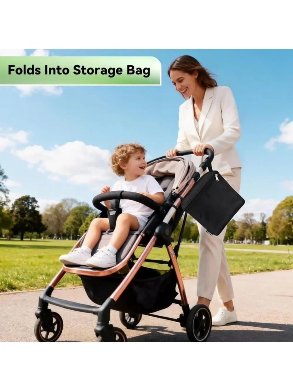 Extra Large Travel Stroller Bag for Airplane - 47”H x 24”W x 15”D Cover